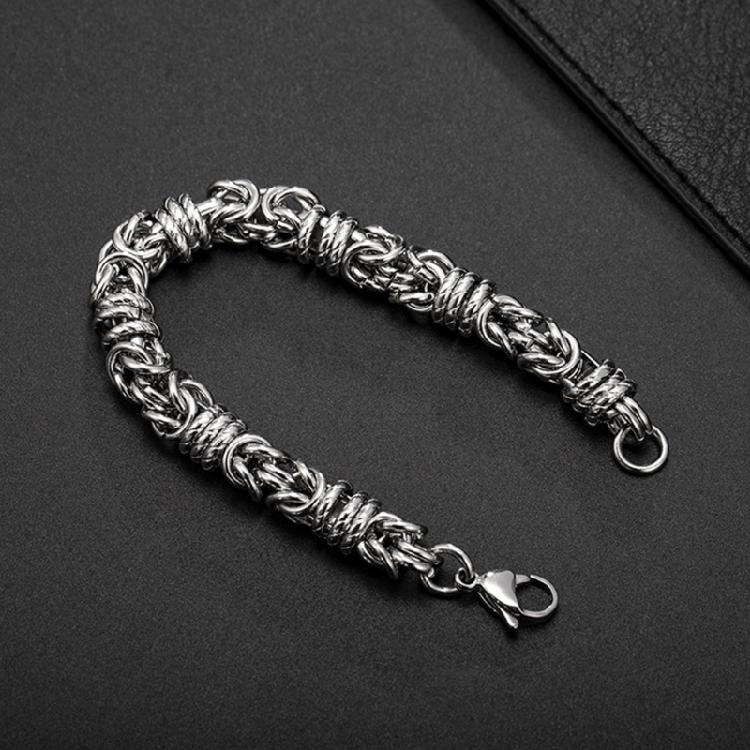 Elegantes Edelstahlarmband mit besonderem handgefertigtem Anhänger Vintage Armschmuck Modisches Armband für Herren