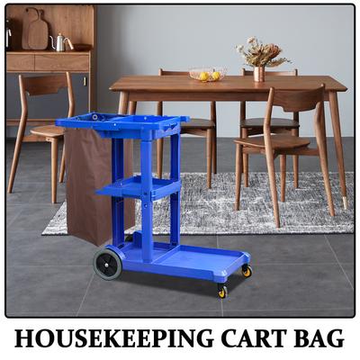 Housekeeping Cart Bag Oxford Cloth Hanging Linen Organizer Moisture Resistant Heavy Duty Cleaning Trolley Supply for Janitorial