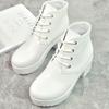 Womens' Punk Rock Lace Up Platform Heels Ankle Boots Shoes