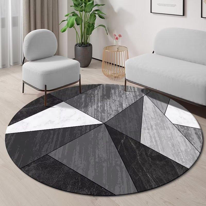 Non-slip Geometric Rotundity Carpet Soft Abstract Rug for Living Room Bedroom Washable Kids Home Decor