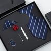Tie Bow Tie Six-Piece Tie Men'S Dress Business Korean Edition Blue Black Red 8Cm Wedding Groom Tie