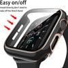 Cover For Apple Watch Case 45mm 41mm 44mm 40mm 42mm Accessories Tempered Glass Screen Protector iWatch Series 9 7 8 5 6 SE 3 4