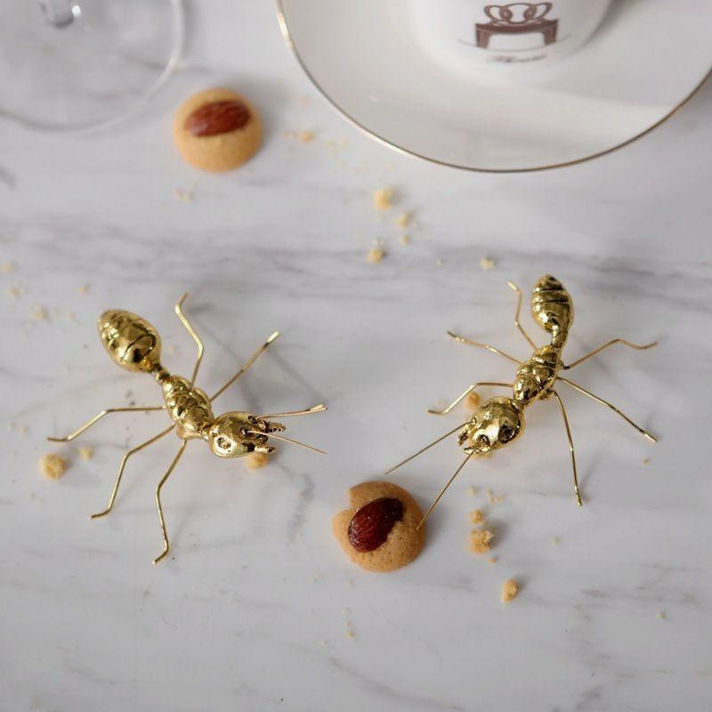 Schmetterling Metallskulptur Nordischer Ins Stil Modell Heimdeko Kreatives Ameise Tier Ornament TikTok Viral Kunstwerk für Regal Schreibtisch