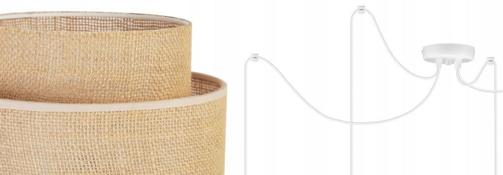 Hanging Lamp, Ceiling Chandelier, Lampshade, Boho Juta