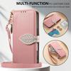 Leaf Zipper Wallet Case for iPhone 17 Pro Max/17 Pro/17 Air/17 E/17, Magnetic Card Holder Crossbody Shockproof PU Leather Cover