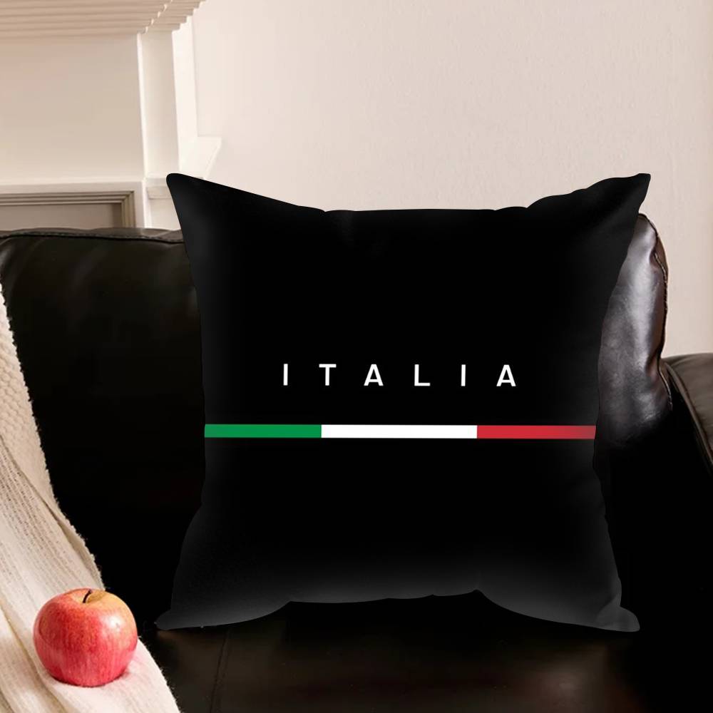 I-Italy Flag Pillowcase For Sofa Room Office Decor Printing Protector Cushion Cover Valentine Gift Custom