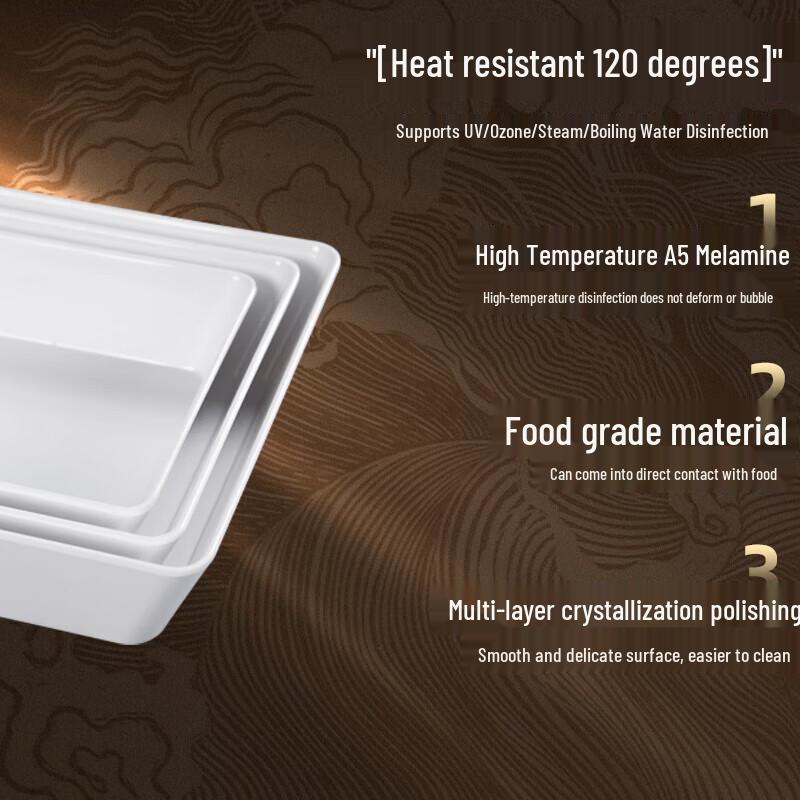 Bellein Melamine Rectangular Food Display Plate