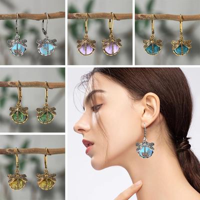 Metal Vintage Dragonfly Earrings Vintage = Creative Dragonfly Pendant Earrings  Jewelry