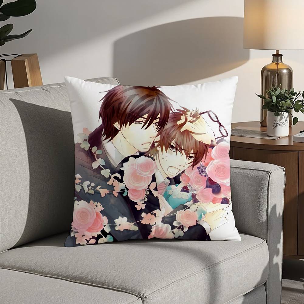 Anime S-Sekaiichi Hatsukoi Pillow Case Sofa Decorative Home Double-sided Printing Short Plush Cushion Pillow Cover Holiday Gift