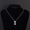Square Flower Necklace Women'S High-Value Simple And Versatile Trend Zircon Geometric Pendant Exquisite Jewelry