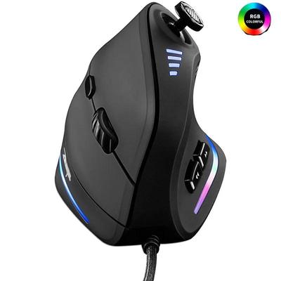 Programlanabilir Düğmeli RGB Kablolu Oyun Faresi Oyun Bilgisayarı için Ergonomik Fareler LED Dikey Fare