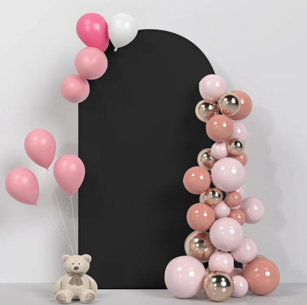 Material Cover For Balloon Arch Frame Metal Stand For Photos 1X2M Black
