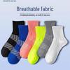 Unisex Breathable Mid-Tube Running, Basketball, and Badminton Socks for Spring and Summer.