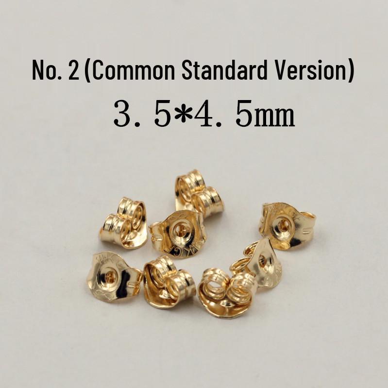 14K Gold Filled Round Bead Ear Pins: Ball Stud Earrings with Ring for DIY Jewelry Accessories.