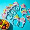 12 Pcs Hawaiian Party Headband Summer Headbands Tropical Fruit Hair Band