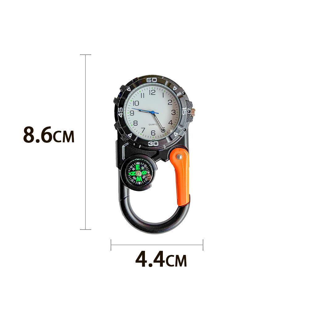 

Mountaineering Buckle Watch Sports Pocket Watch Outdoor Compass Buckle Chronograph Portable Watch Sports Watch Watch чорний