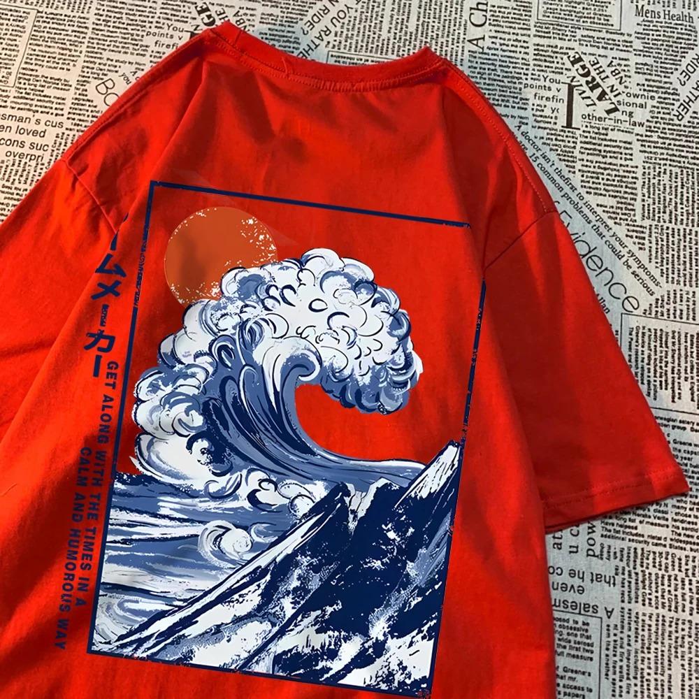 Japanese Style Limited To Getting Along In A Calm and Humorous Way Tshirt Mens Short Sleeved Hiphop Tshirt Casual Soft Top
