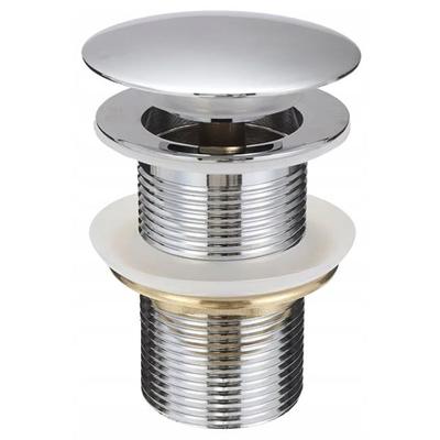Automatic Click-Clack Washbasin Plug Silver Chrome Gloss 1