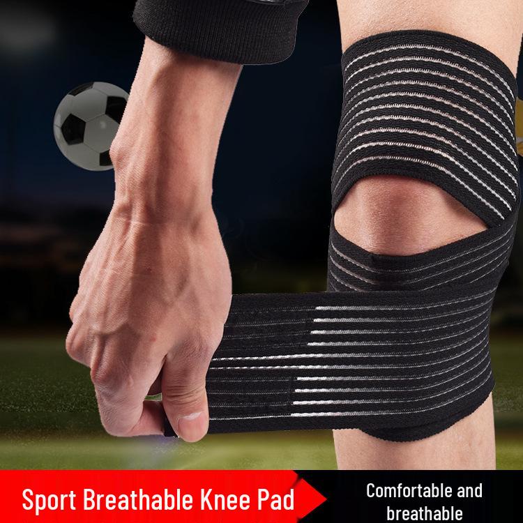 

Sports Knee Wrap Support: Basketball, Cycling, Fitness, and Squat Assist Strap Blue (5.5*120)