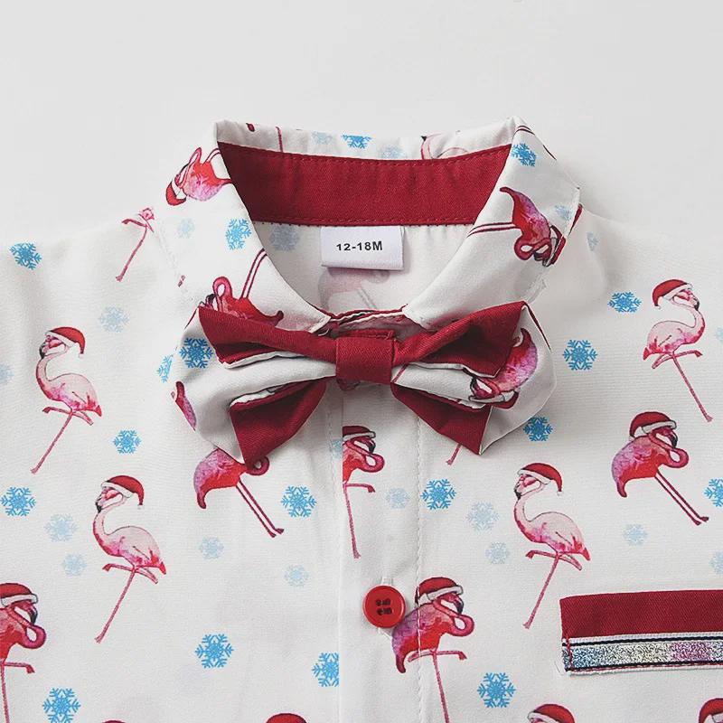 Costum de Crăciun pentru băieți europeni și americani, din două piese: Ținuta festivă a bebelușului