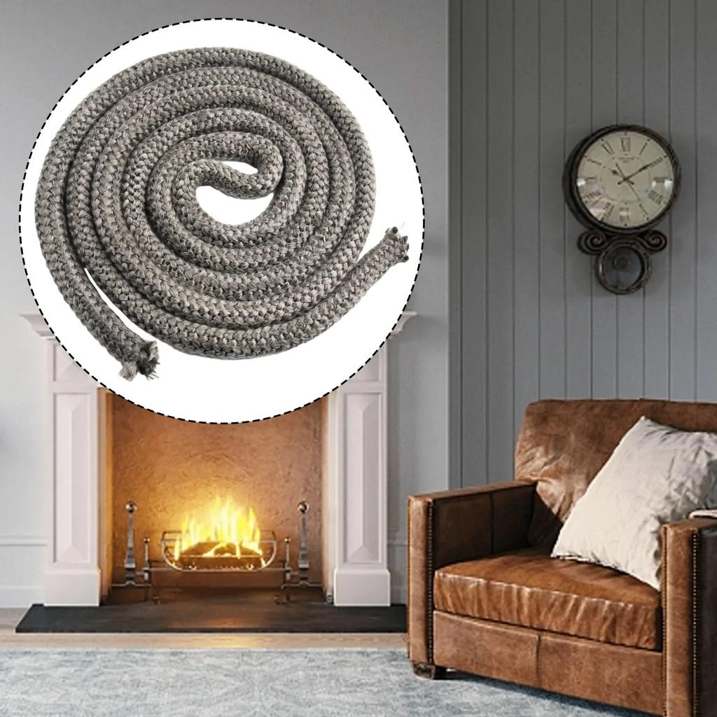 Rope Seal Stove/Fire Rope Log Burner Fireplaces Boiler For Industrial Oven 3meters Length Black White Fire Rope Door Seal