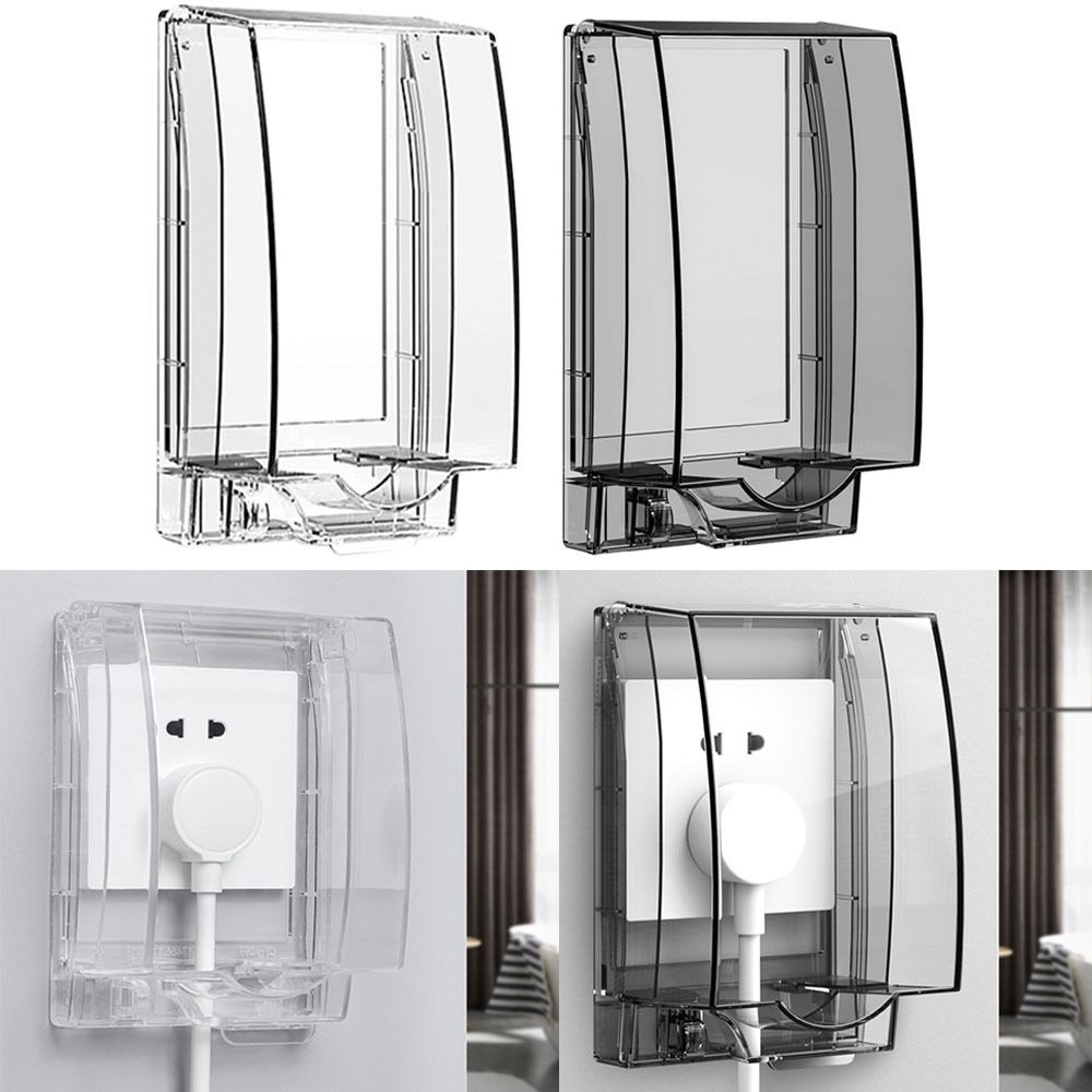Wall-mounted Switch Protective Cover Self-Adhesive Enlarged Protection Socket  Bathroom