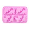 Dinosaur Shape Silicone Ice Mold Flexible Ice Maker for Halloween Party Drinks 8 Cavity Silicone Ice Tray Funny Popsicle Molds Chocolate Mousse Cakes