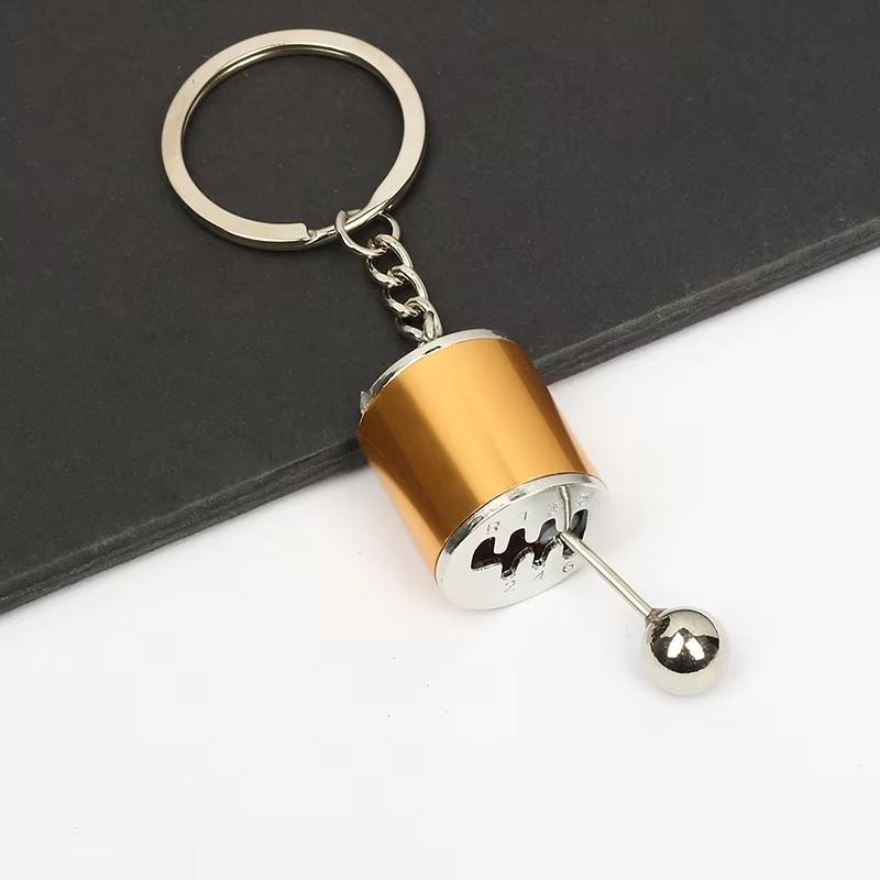 

1Pcs Metal Keyring Creative Car Shifter Keychain Six-Speed Gear Stick Knob Gearbox Model Key Antistress Adults Latest Fidgeting Toys