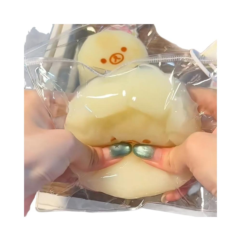 1Pc Silicone Bear Carrot Soft Knead Simulated Food Relieve Daily Stress And Tension Decompression Slow Rebound Fidget Daily Toy.