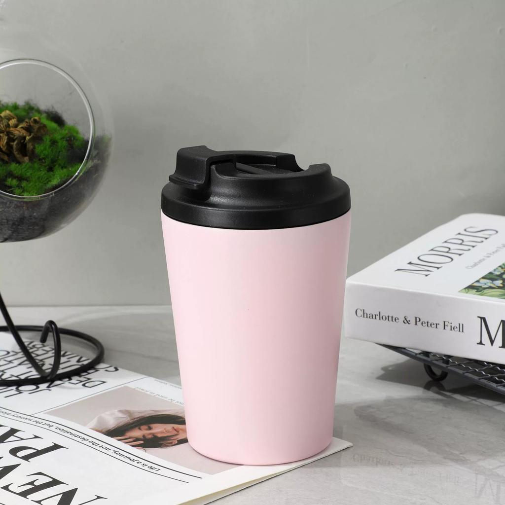 Simple Stainless Steel Coffee Cup Double-Layer Vacuum Thermos Cup Car Portable Gift Water Cup