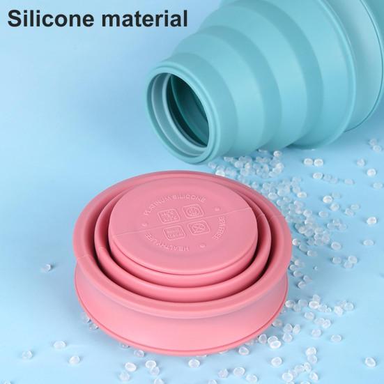 500ML Collapsible Water Bottle Food Grade BPA Free Leak Resistant Portable Travel Hiking Sports Water Kettle