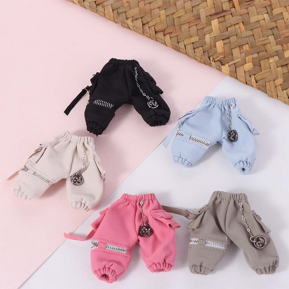 Chain Overalls Doll Cargo Pants Daily Casual Obitsu 11 Clothes OB11 Trousers  1/12 Bjd Gsc