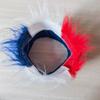 All -American Red And Blue Patriotic Hairy Headband Independence Day Wig Headband Independence Day Celebrations Standard Size