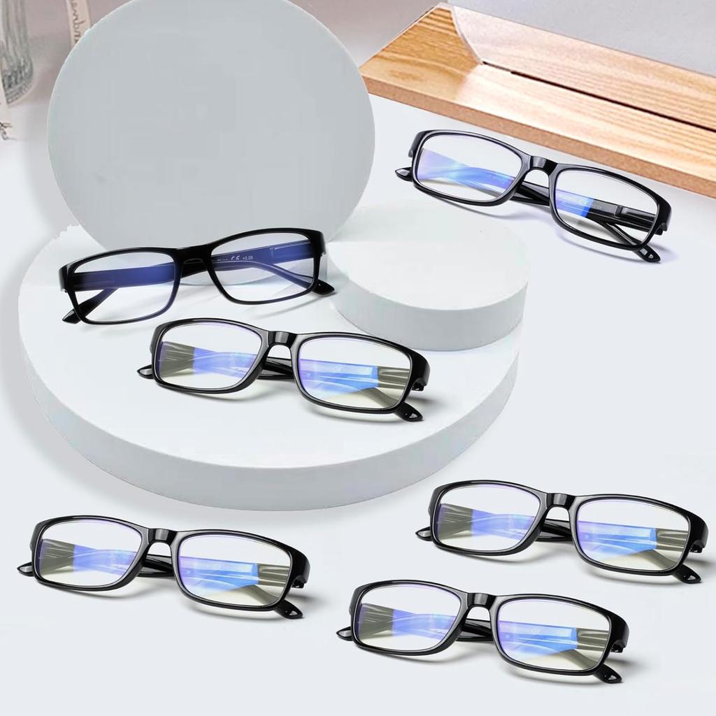 NORPERWIS 6 Pack Reading Glasses for Women men Spring Hinge Readers for Women Men Blue Light Blocking Lightweight Eyeglasses