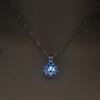Creative Hollowed Lotus Glow In The Dark Pendant Necklace Luminous Jewelry Chain