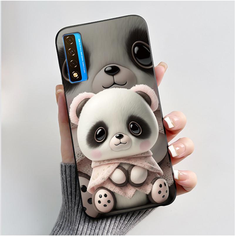 Case For TCL 20S 20L 20L+ 20 Pro 5G Luxury Cute Love Rabbit Funny Black Soft Silicone Phone Case For TCL20 20Pro 5G Back Cover