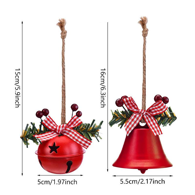 Christmas Bell Ornaments: Small Tree Pendants for Festive Home Decor