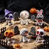 Halloween Mini Resin Figurine 6Pcs Cute Set Spooky Tiny Decor for Halloween Party Desktop Bedroom Ornament Gifts