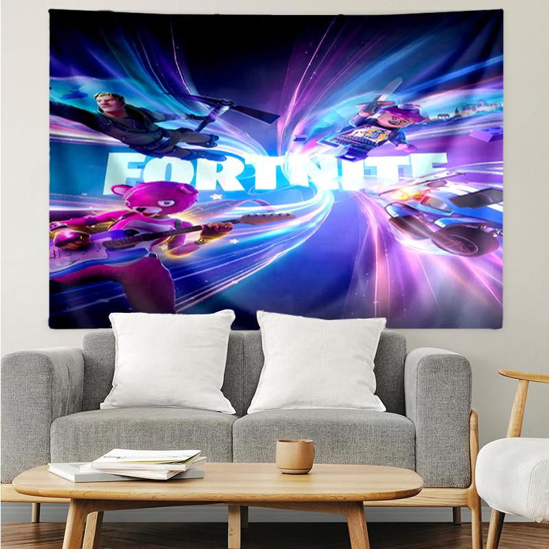 F-Fortnite game Tapestry for Bedroom Aesthetic Classroom Tapestries Wall Hanging for Living Room Dorm Office,Ideal Creative Gift