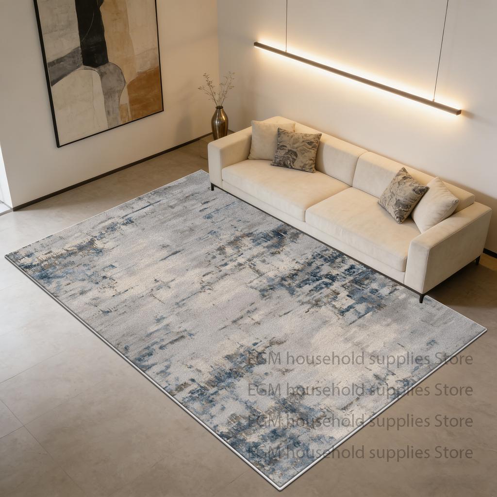 Ink Wash Abstract Style Carpet Light Luxury Living Room Decoration Bedroom Rug Washable Office Customizable Mat Easy To Clean