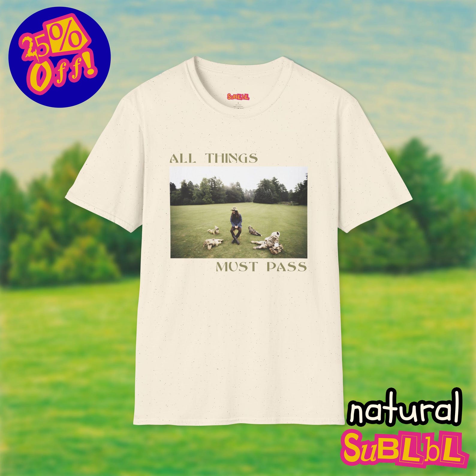 George Harrison All Things Must Pass T-Shirt, All Things Must Pass Shirt, George Harrison Tee, Album Cover Graphic Tee, Rock Band Tee L