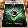 Flannel BlanketBorussia Mönchengladbach Custom Name Text Personalized Soft Warm Throw Blanket Home Decor Gift