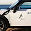 1Pc Creative Action Pose Vinyl Sticker, Waterproof Reflective Weather Resistant Decal for Car Motorcycle Window Exterior Decor