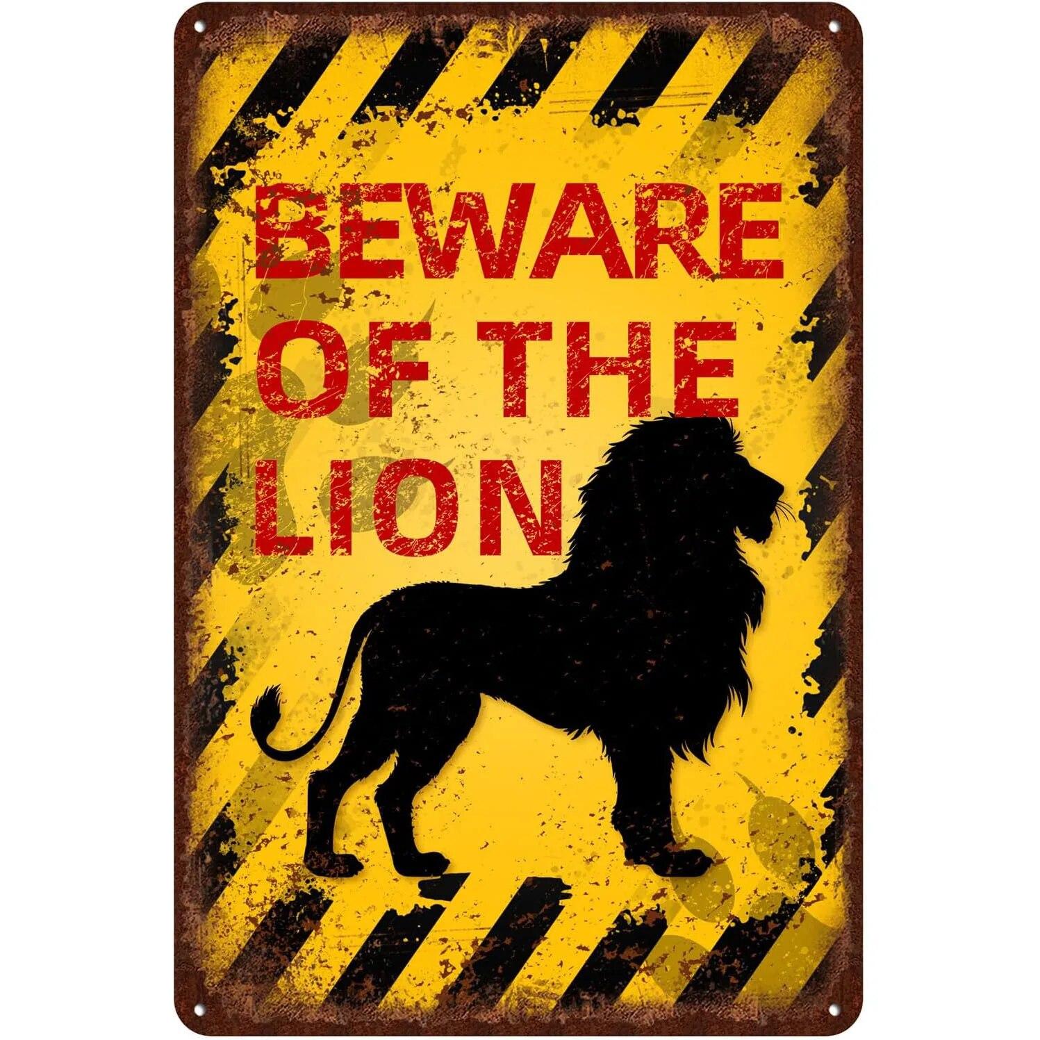 

Предупреждающий жестяной знак «Остерегайтесь кота», винтажная металлическая пластина, ретро настенные художественные постеры для сада, бара, паба, железная живопись, украшение 20x30cm