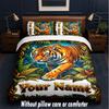Adventure Travel Theme Custom Text Or Name 3Pcs Bedding Set,1 Flat Sheet & 2 Pillowcases Personalized Home Bedding