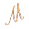 1PC Crystal 26 English Letters Brooch Pin  Couple  Memorial Jewelry Love Gifts AVE