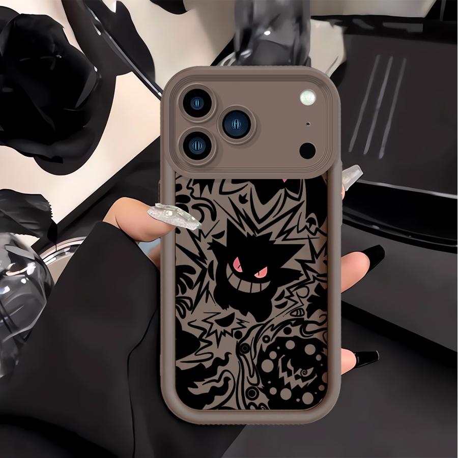 Funny Pokemon Gengar Phone Cover Case for Apple iPhone 17 Pro Max 16 XR 13 Mini 11 Air 16e 14 Plus 15 12 XS