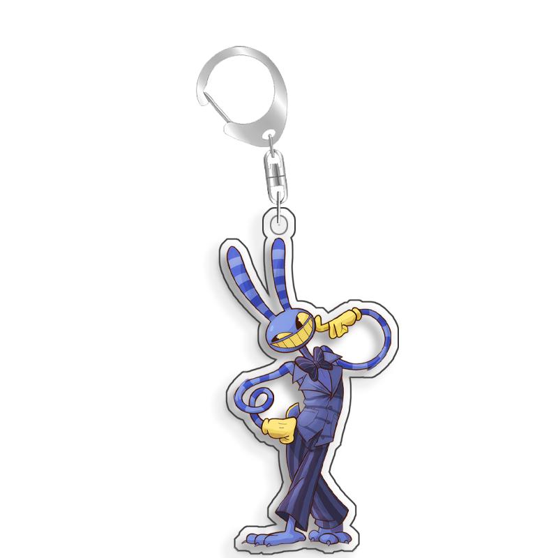 For The Amazing Digital Circus Jax Pomni Ragatha Gangle Acrylic Selfmade Cute Cartoon Anime Keychain Pendant Toy Gifs 5cm