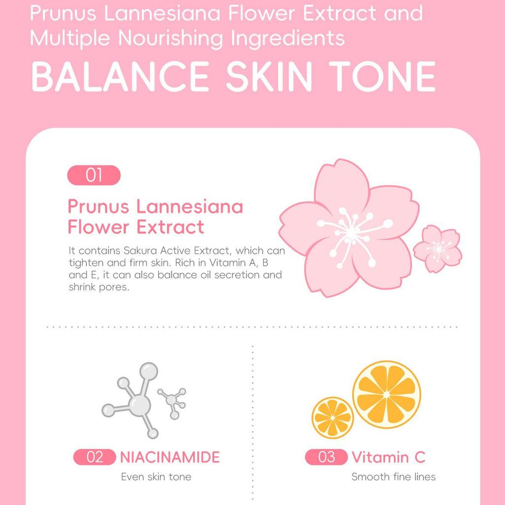 LAIKOU Japan Sakura Essence Face Cream Hydrate Nawilżający Cherry Blossom Odświeżający Essence Facial Lotion 30g