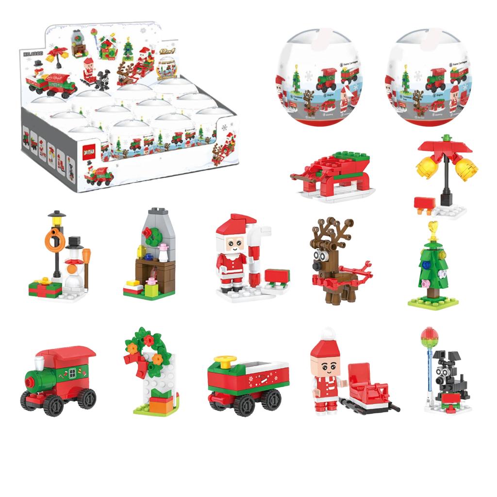 Christmas Building Block GashaponToy BlindBox, Small ParticleBuilding Block Egg Assembly, Children'S Kindergarten School Gift, Small Gift